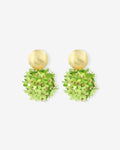 Daisy Sequin Flower Globe M - Lime – Earrings – 18ct Gold–Plated