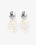Solea Thick Oval Crystal Sequins Holo Polished Silver Pin - Ohrhänger - versilbert
