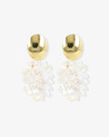 Solea Thick Oval Crystal Sequins Holo Polished Silver Pin - Earrings -  Silver-Plated