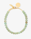 Mini Beads Necklace jade – Halsketten – vergoldet