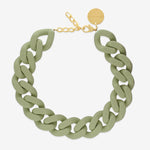 Big Flat Chain Necklace Mint – Halsketten – vergoldet