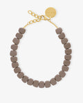 Mini Organic Shaped Necklace matt taupe – Necklaces – Gold-Plated