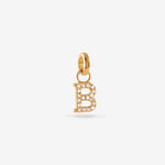 B – Pendentif lettre – plaqué or 18 carats