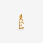 E – Pendentif lettre – plaqué or 18 carats