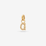 G – Pendentif lettre – plaqué or 18 carats