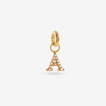 A – Pendentif lettre – plaqué or 18 carats