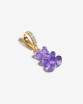 Plum Nostalgia Bear – Necklace Pendants – 18ct Gold–Plated