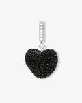 Jelly Heart Pendant Midnight Pave - Kettenanhänger - versilbert