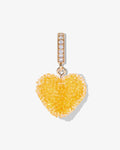 Jelly Heart Pave Connector Sunshine Orange - Anhänger - 18kt vergoldet