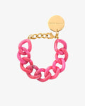 Mini Flat Chain Bracelet Raspberry marble – Armbänder – vergoldet
