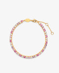 Tennis Sunset Pink - Bracelets - 18ct Gold-Plated