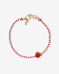 Mini Striped Apple Bracelet 17cm - Armbänder - 18kt vergoldet