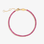 Bracelet Tennis Rose – Bracelets – Plaqué or 18 carats