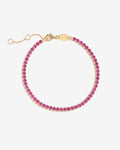 Tennis Bracelet Pink – Armbänder – 18kt vergoldet