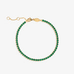Bracelet Tennis Vert – Bracelets – Plaqué or 18 carats