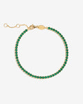 Bracelet Tennis Vert – Bracelets – Plaqué or 18 carats