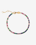 Bracelet Tennis Arc-en-ciel – Bracelets – plaqué or 18 carats