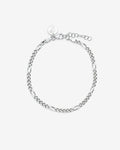 Figaro 5mm – Bracelets – Silver rhodium-plated
