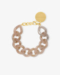 Mini Flat Chain Bracelet biancone marble – Bracelets – Gold-Plated