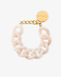 Flat Chain Bracelet Latte Marble - Armbänder - gelb vergoldet