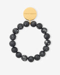 Mini Beads Flex Black Marble - Bracelets - plaqué or 14ct
